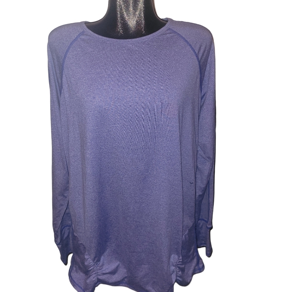 ACX Purplish Blue Colored Long Sleeve Activewear Top 1X